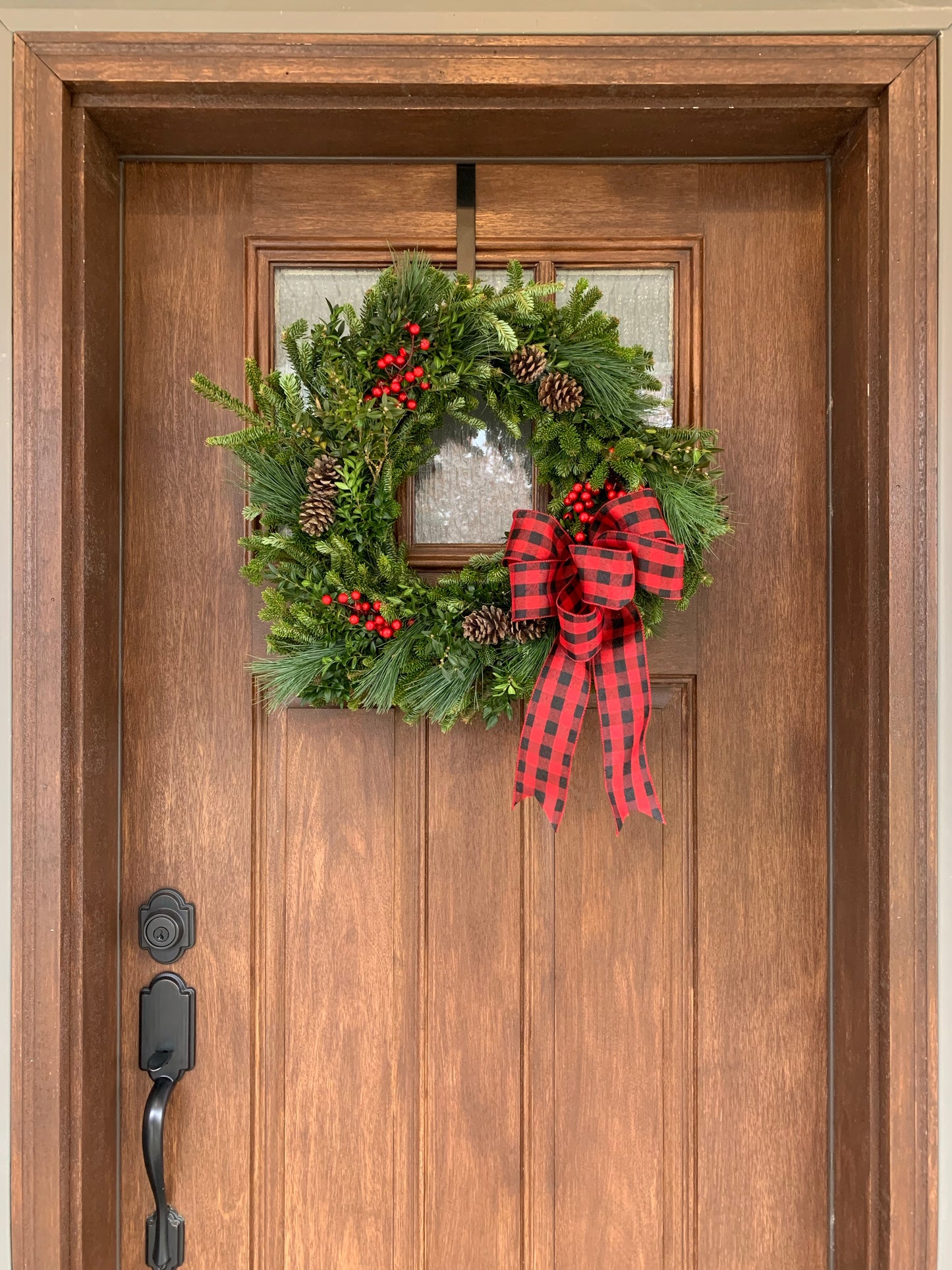 Christmas Wreath with Berries and Pinecones - Hickory View Farms, LLC