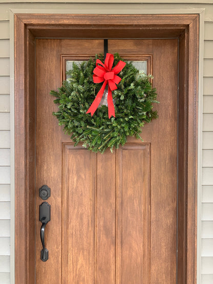 Christmas Wreath with Bow 22” - Hickory View Farms, LLC