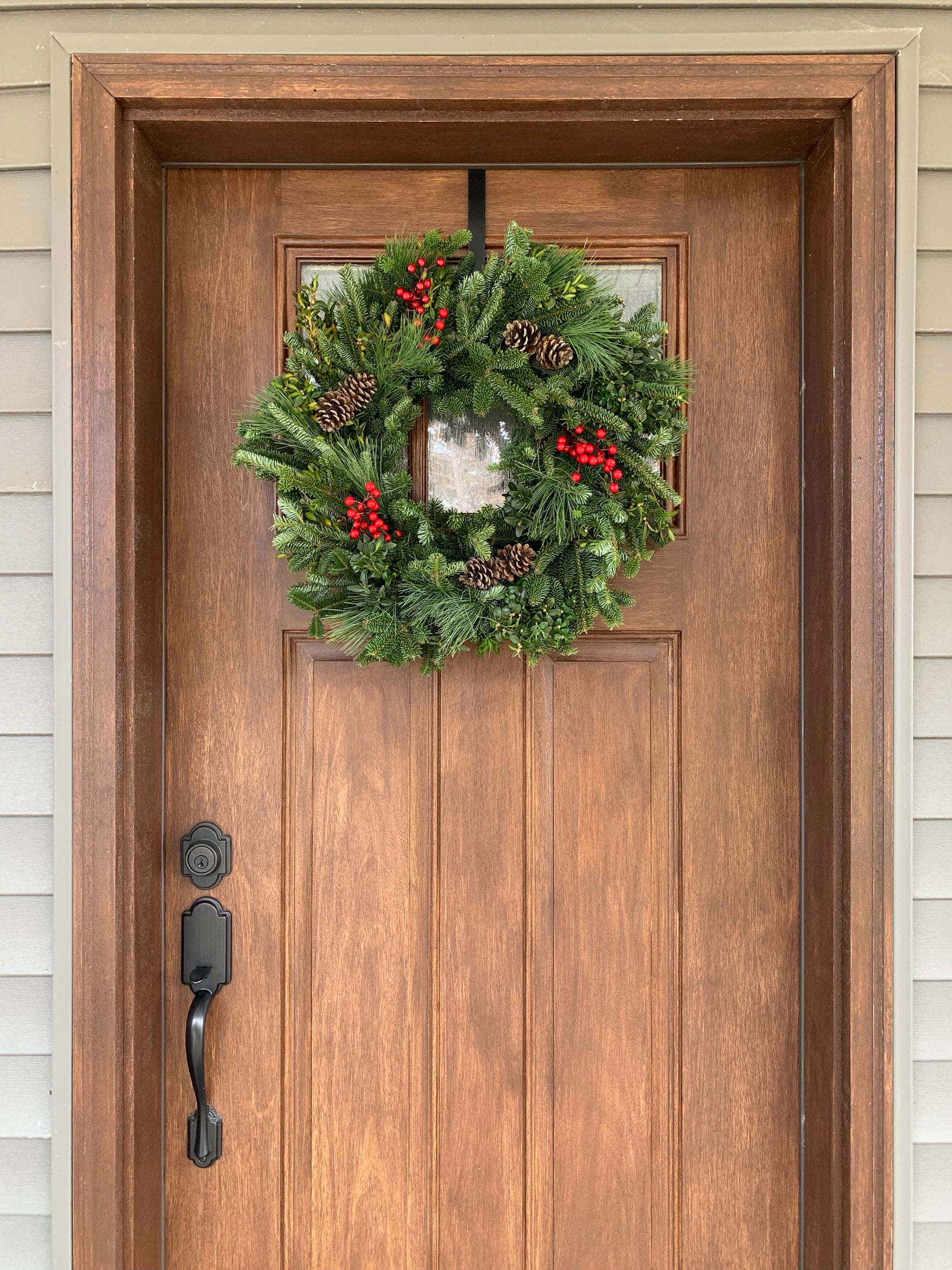 Christmas Wreath with Berries and Pinecones - Hickory View Farms, LLC